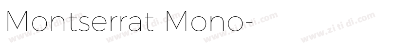 Montserrat Mono字体转换